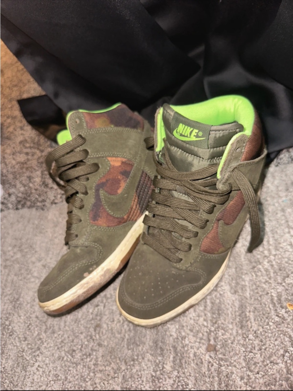 Nike Dunk Sky Hi Print Olive Green/Brown Camo